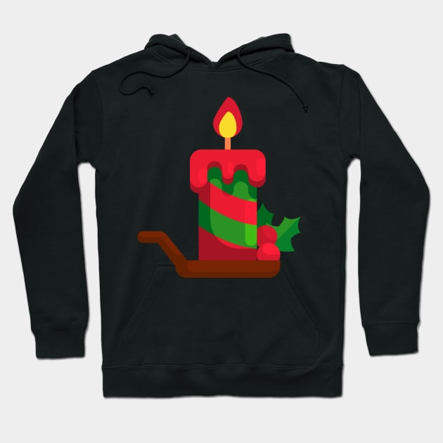 Christmas Candle Hoodie by Visualism